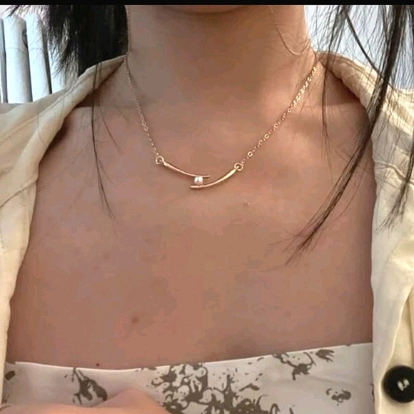 Gold Dainty Pearl‎ Pendant Necklace Minimalist Boho Chain Layering Jewelry New - Picture 13 of 13
